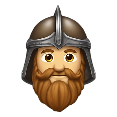 gimli lord of the rings brown beard wearing helme sticker