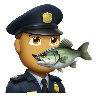 cod fish cop sticker