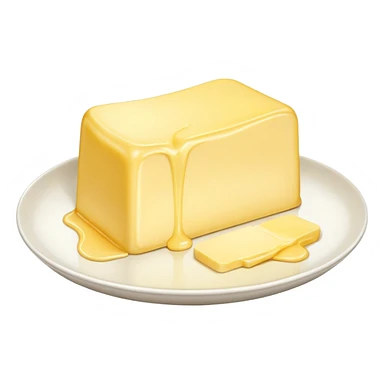 Big Butter piece on the white plate  sticker