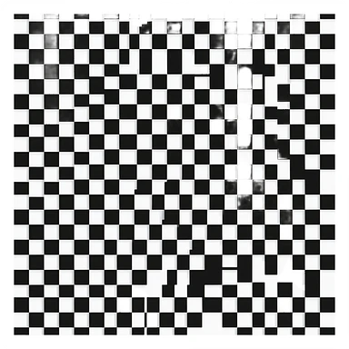 black and white checkered square sticker