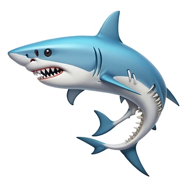 shark skeleton sticker