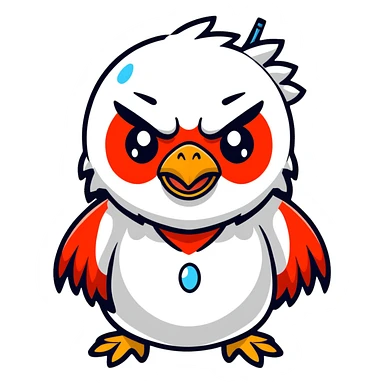 cute tengu with tears sticker