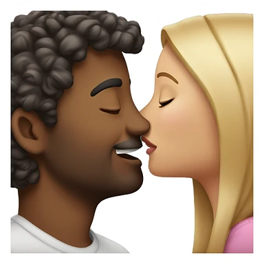 Girl kissing husband  sticker