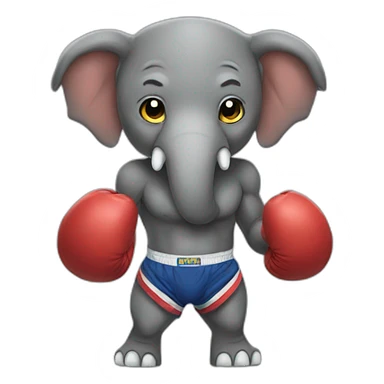 Elephant Boxer sticker