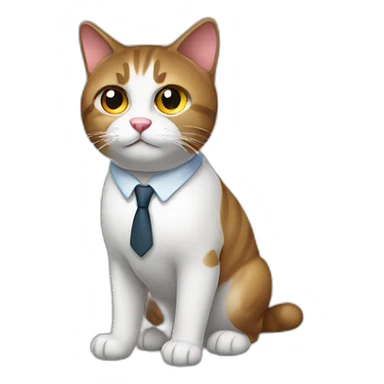 business cat sticker