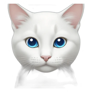 white cat blue eyes sticker