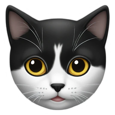 gato blanco con negro sticker