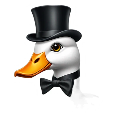 goose wearing a top hat and monocle sticker