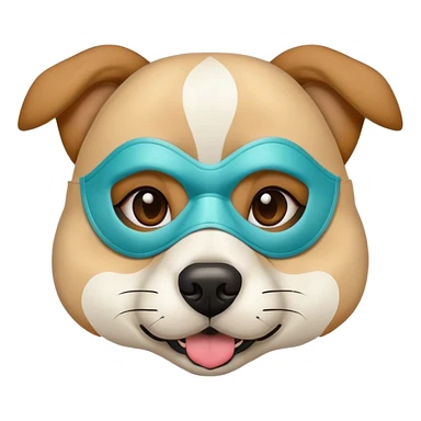 собака с маской на морде sticker