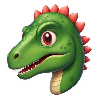 heart-shaped face of a dinosaur  sticker