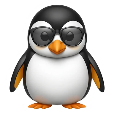penguin wearing sunglasses sticker