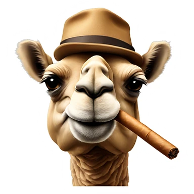 Camel with cigar sticker