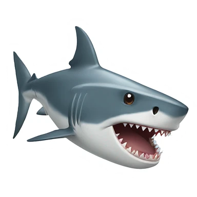 Shark With a fish nn its mouth sticker