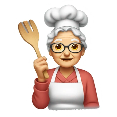 crossed hand cooking grandma sticker