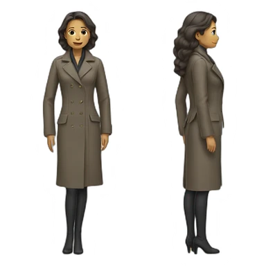 A woman in a longue jacket  sticker