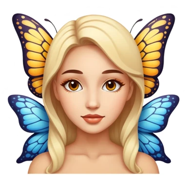 Butterfly wearing a woman sticker