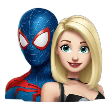 spiderman and gwen sticker