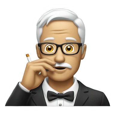 MAN smoking cigarette  sticker