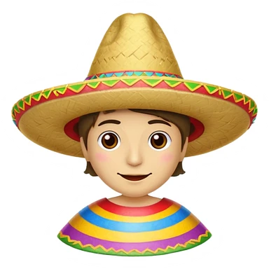 Sombrero at fajitas party sticker