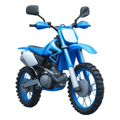 A blue dirt bike sticker