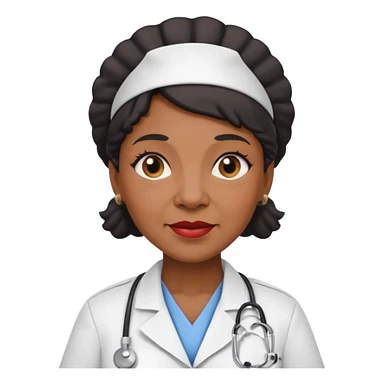 old black woman nurse sticker