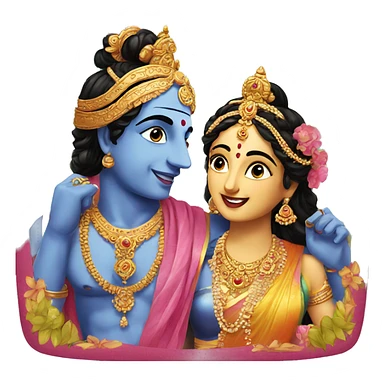 Radha Krishna  sticker