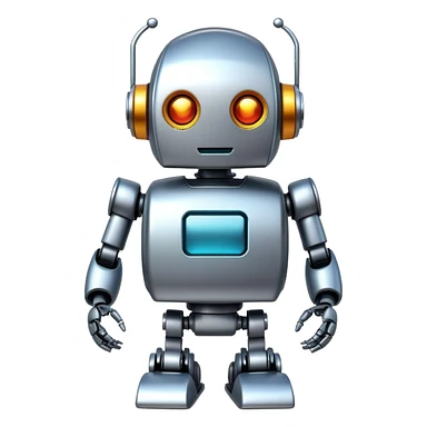 robot cartoon character sticker