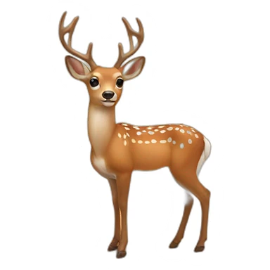 Deer in desert  sticker