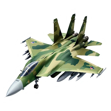 SU-35 Jet - Sukhoi (Model Year: 2020) (Iconic colour: Camouflage green) sticker
