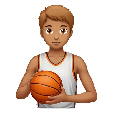 Person holding a basketball  sticker