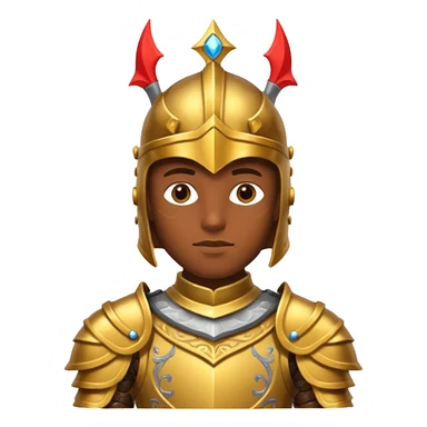 gold knight, brown skin sticker