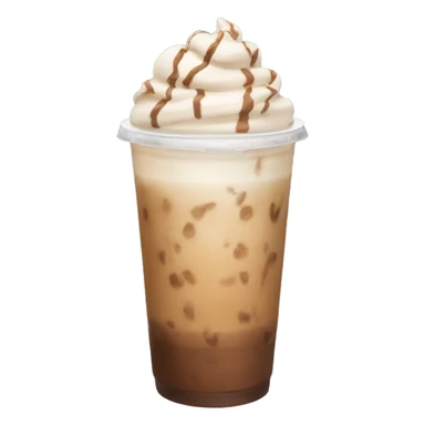 An iced latte sticker