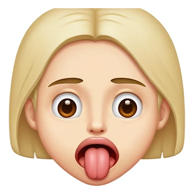 Crossed eyes with tongue out face sticker