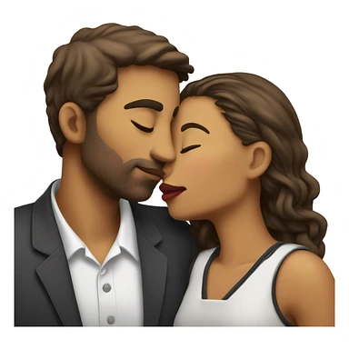 two people kissing sticker