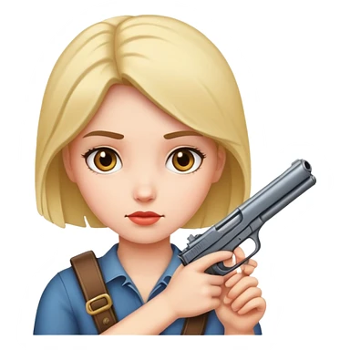 Girl with gun to head sticker