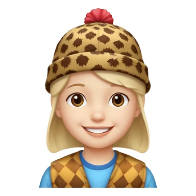 print hat with kid sticker