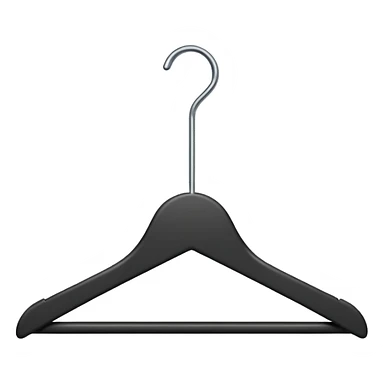 one black clothed clothing hanger sticker