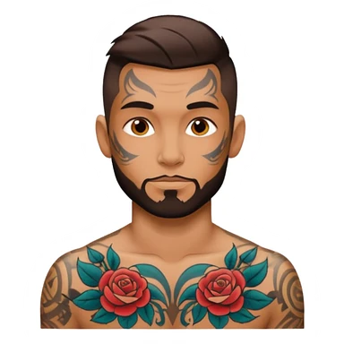 a tatooed man sticker