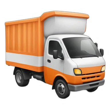 orange truck delivery sticker