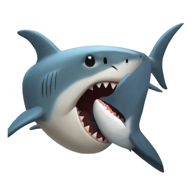 Shark kiss sticker