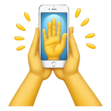 yellow hands shaking sticker