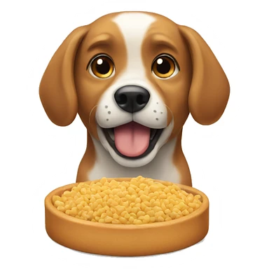 Dog eating food sticker