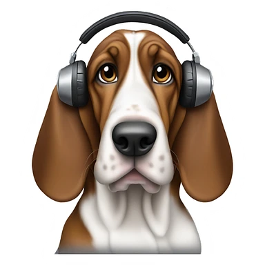 DJ Basset hound sticker