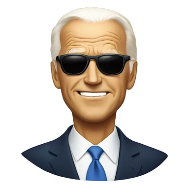 Biden with sunglasses  sticker