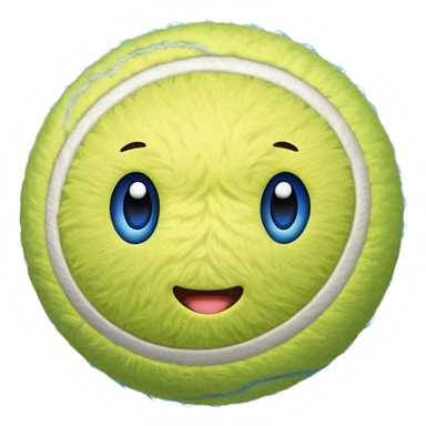 blue tennis ball sticker