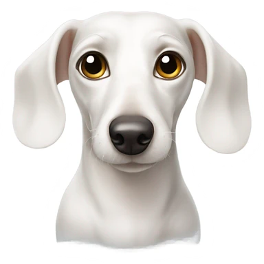 White dachshund  sticker