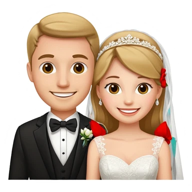 a man and a woman getting married sticker