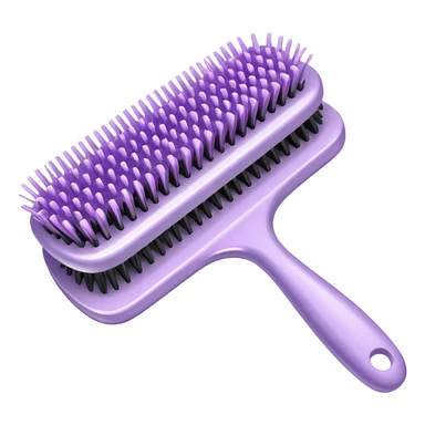 light lilac hairbrush with shiny finish sticker