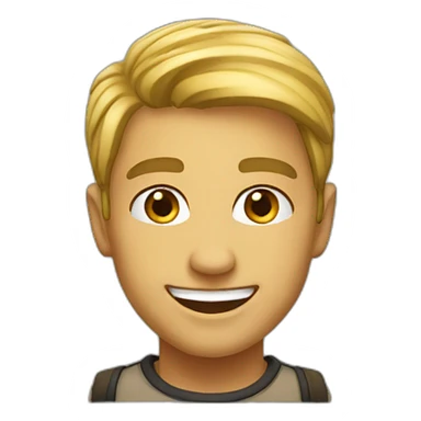 Smiling noon realistic sticker