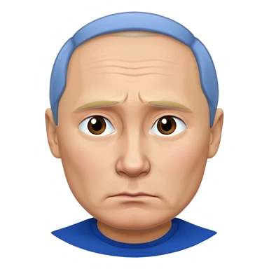 sad face of putin sticker